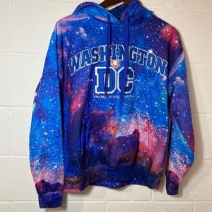 DC Blue Galaxy Washington DC Hoodie